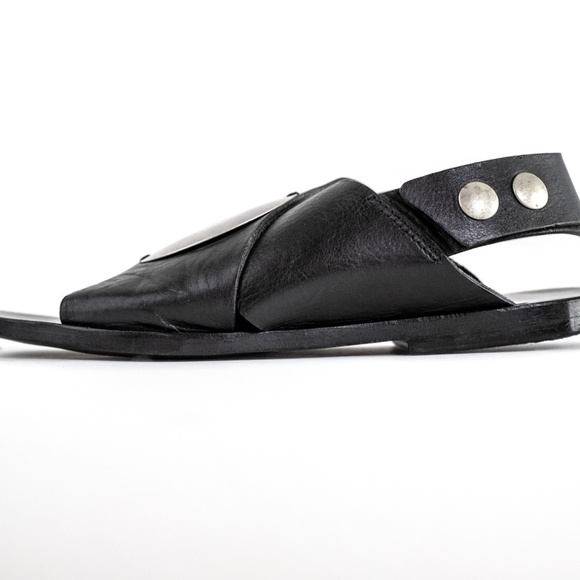 DAMIR DOMA Women's Sandals Black Leather - Size 38 / US8 - Picture 2 of 8